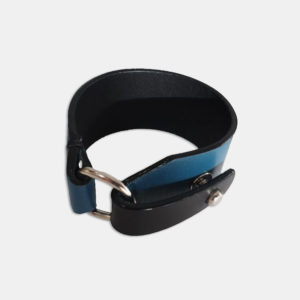 Bracelet en cuir de veau — bleu pétrole