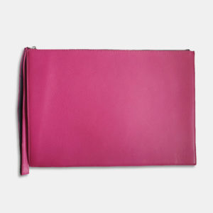 Pochette en cuir de veau — fushia